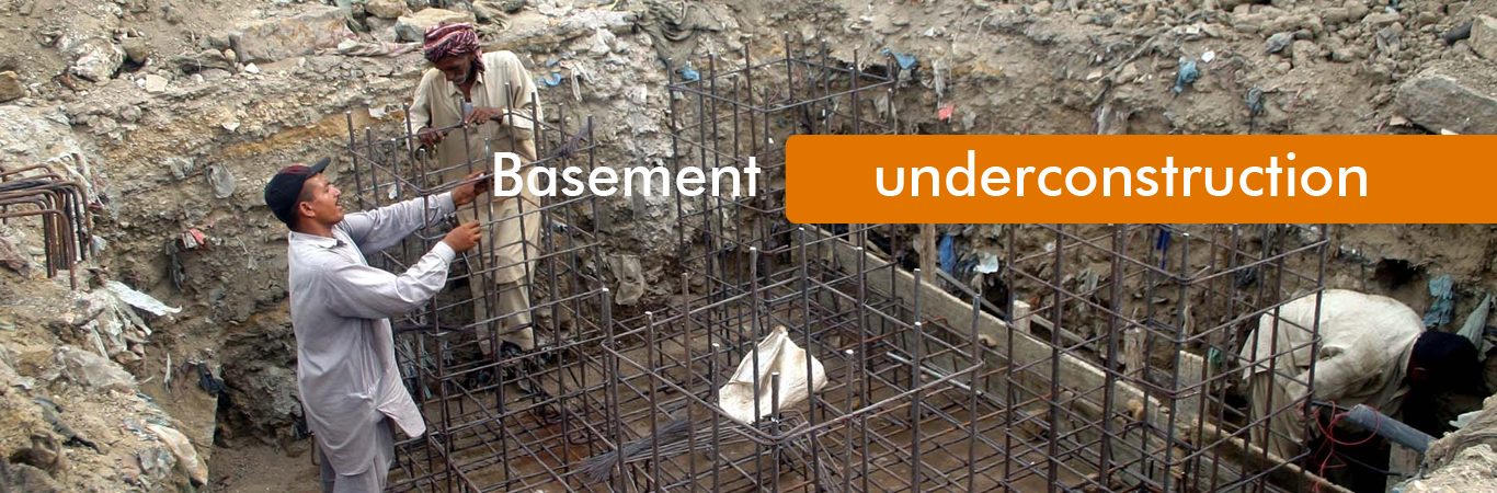 basement construction images
